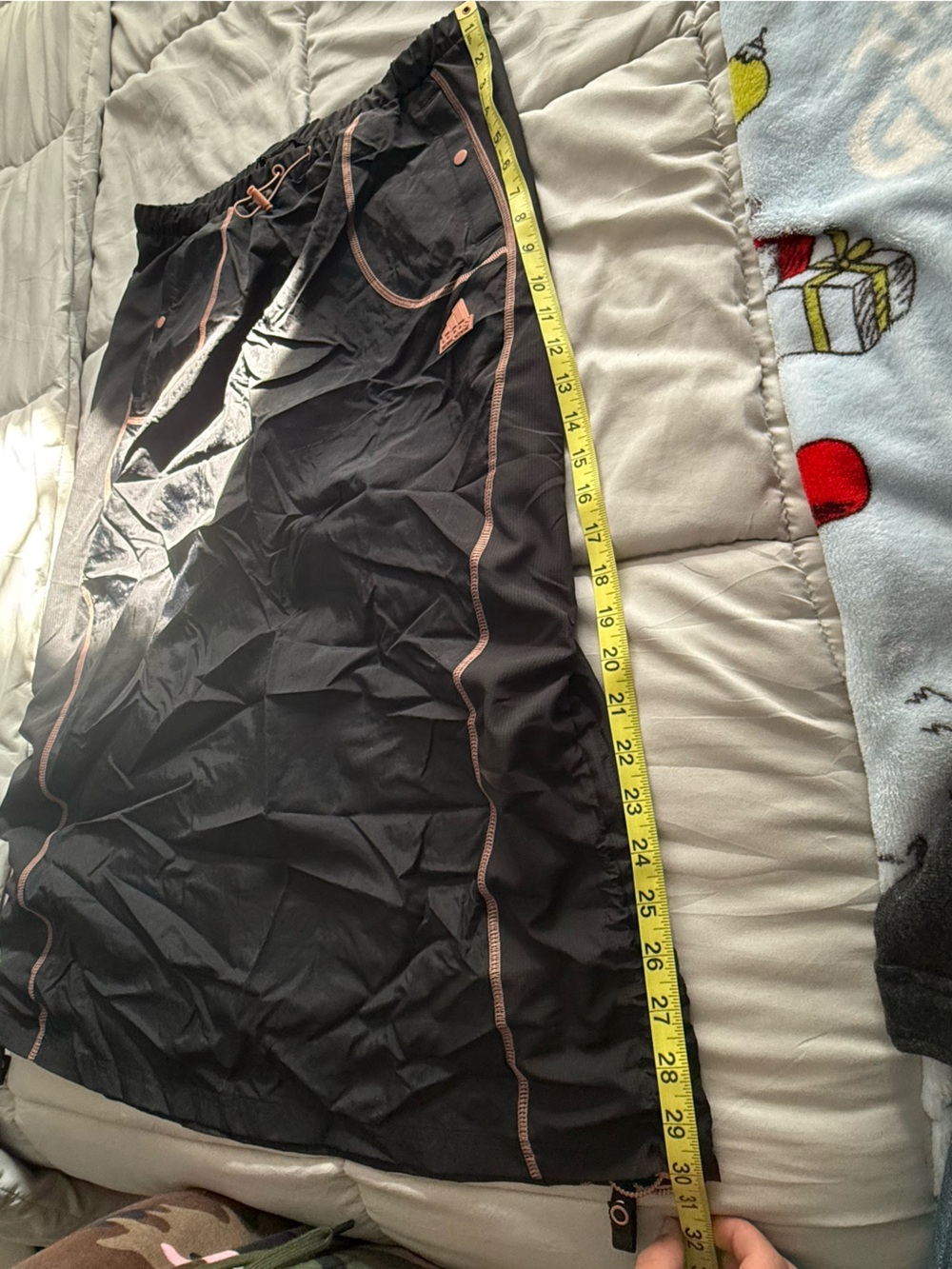 Adidas Drawstring Jogger Parachute Cream/ Pink Stitching SKIRT. Brand New! - Picture 12 of 12